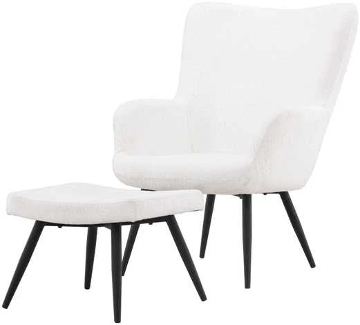 Venture Design Fotelis su Pogrupiu, Como Serija, 78x95x72 cm, Balta