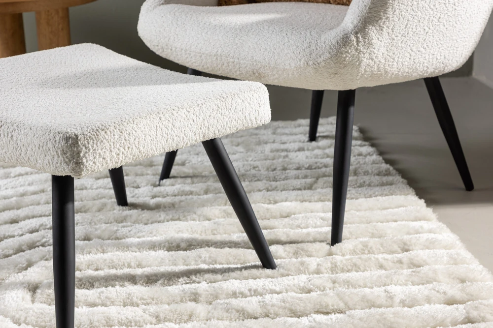 Venture Design Fotelis su Pogrupiu, Como Serija, 78x95x72 cm, Balta