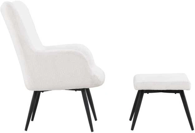 Venture Design Fotelis su Pogrupiu, Como Serija, 78x95x72 cm, Balta