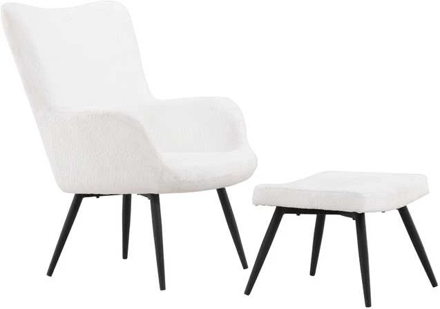 Venture Design Fotelis su Pogrupiu, Como Serija, 78x95x72 cm, Balta