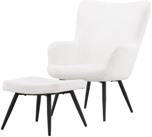 Venture Design Fotelis su Pogrupiu, Como Serija, 78x95x72 cm, Balta