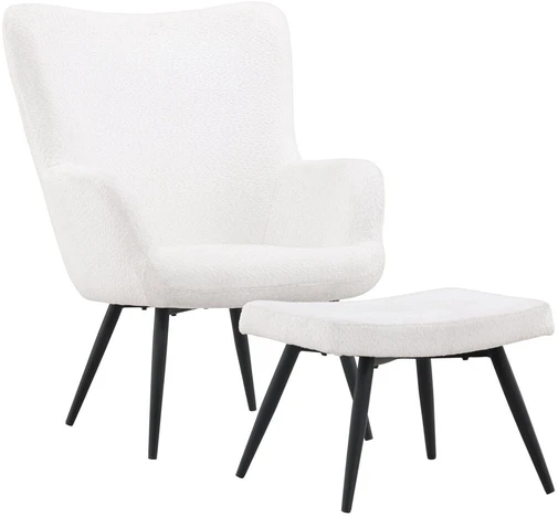 Venture Design Fotelis su Pogrupiu, Como Serija, 78x95x72 cm, Balta