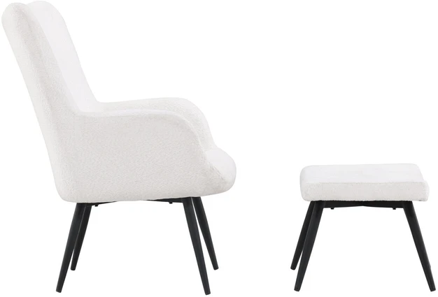 Venture Design Fotelis su Pogrupiu, Como Serija, 78x95x72 cm, Balta