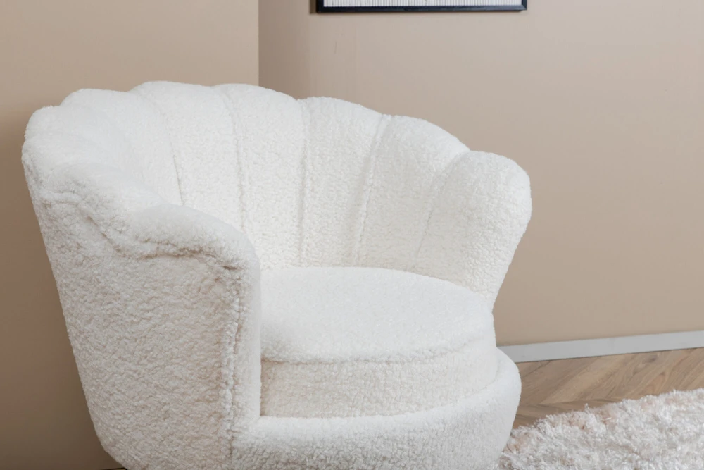 Venture Design Fotelis, viengulė sofa Calais, 77x76x83 cm, Balta