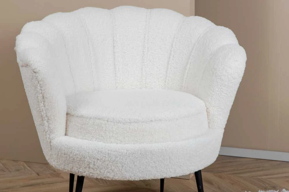 Venture Design Fotelis, viengulė sofa Calais, 77x76x83 cm, Balta