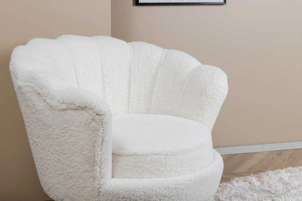Venture Design Fotelis, viengulė sofa Calais, 77x76x83 cm, Balta