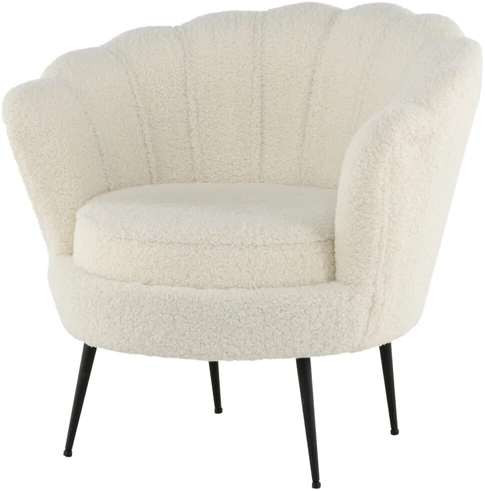 Venture Design Fotelis, viengulė sofa Calais, 77x76x83 cm, Balta