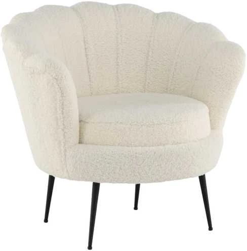 Venture Design Fotelis, viengulė sofa Calais, 77x76x83 cm, Balta