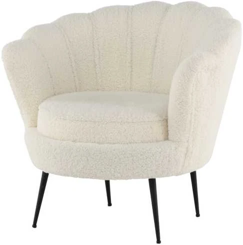 Venture Design Fotelis, viengulė sofa Calais, 77x76x83 cm, Balta