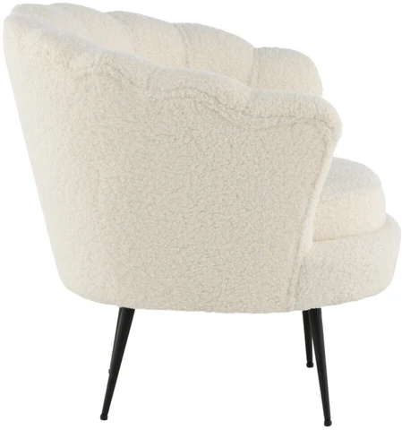 Venture Design Fotelis, viengulė sofa Calais, 77x76x83 cm, Balta