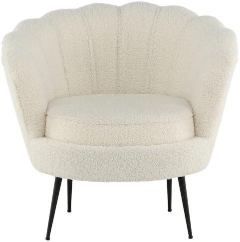 Venture Design Fotelis, viengulė sofa Calais, 77x76x83 cm, Balta