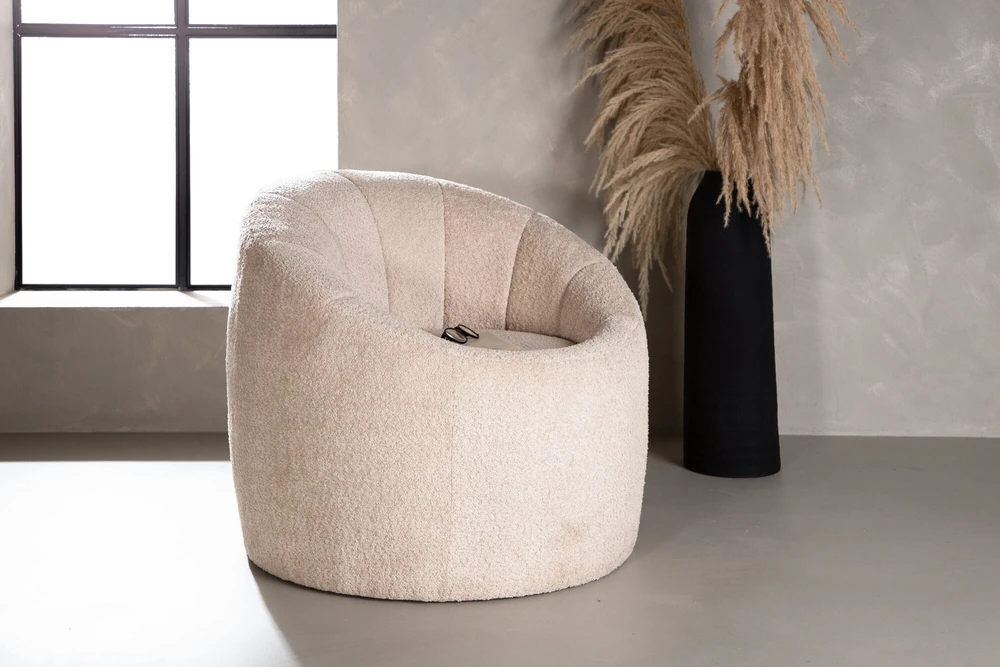 Venture Design Fotelis, Warren vieno sėdynės sofa, 80x72x77 cm, Bėžinės spalva