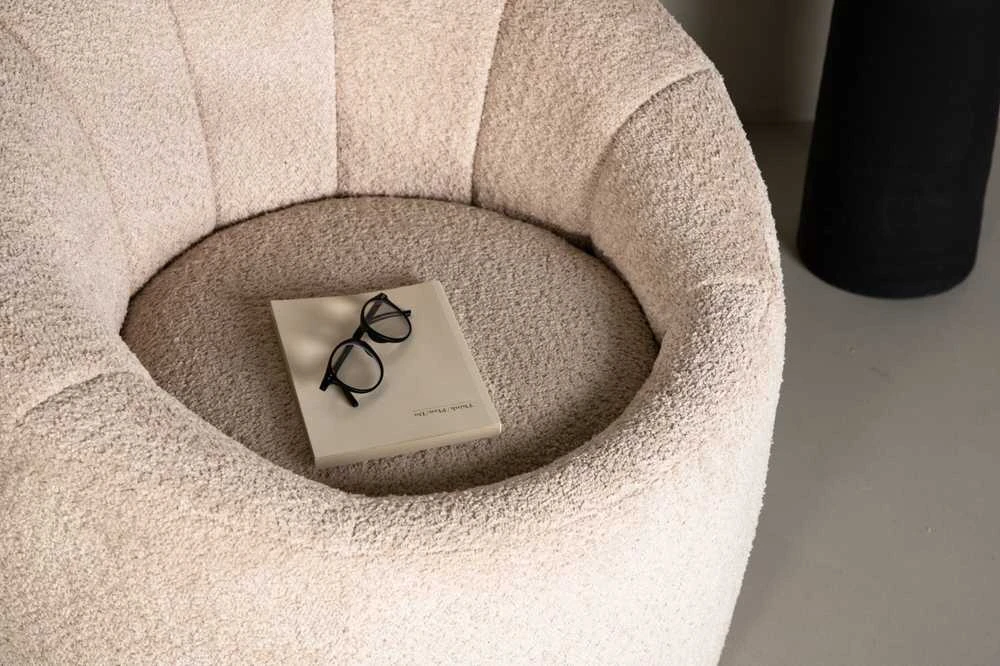 Venture Design Fotelis, Warren vieno sėdynės sofa, 80x72x77 cm, kreminė spalva