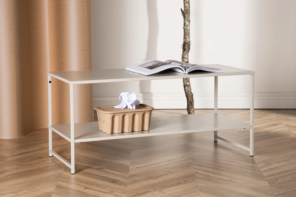 Venture Design Galiausias stalas, Plienas, 102x43 cm, kreminė