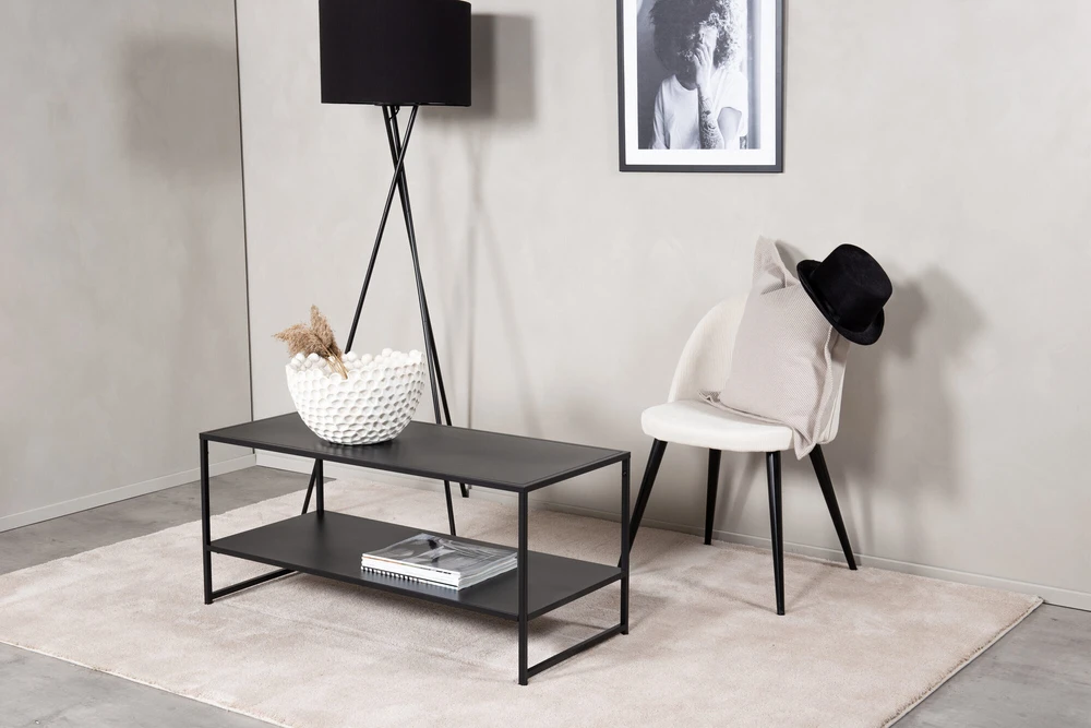 Venture Design Galiausias stalas, Plienas, 43x102 cm, Juodas