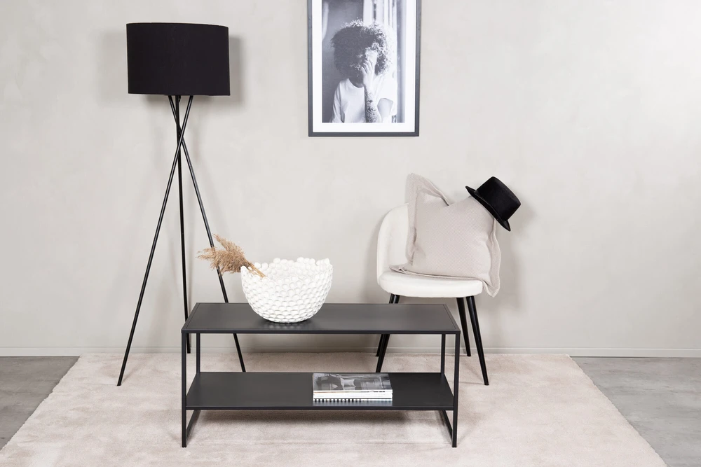 Venture Design Galiausias stalas, Plienas, 43x102 cm, Juodas