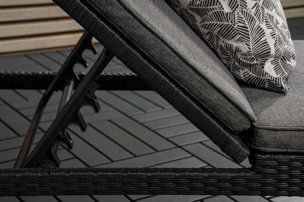 Venture Design Gultas, Londono saulės lova, 196x60 cm, Juoda
