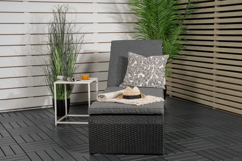 Venture Design Gultas, Londono saulės lova, 196x60 cm, Juoda