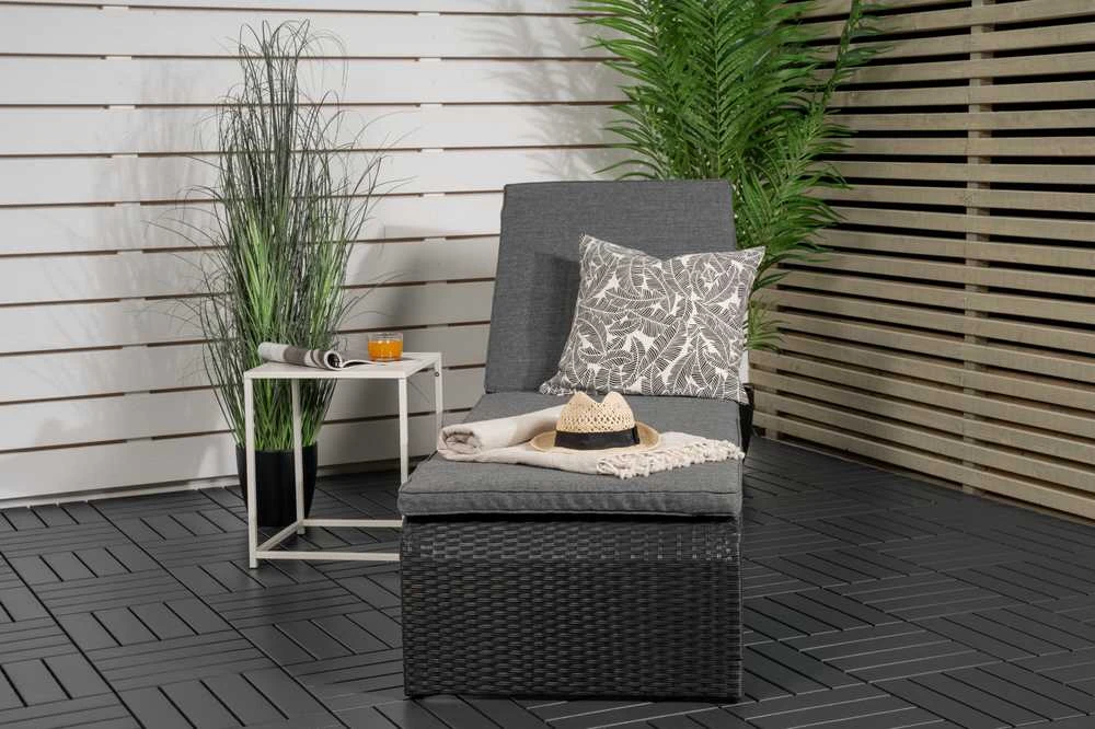 Venture Design Gultas, Londono saulės lova, 196x60 cm, Juoda