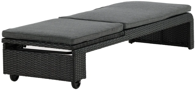 Venture Design Gultas, Londono saulės lova, 196x60 cm, Juoda