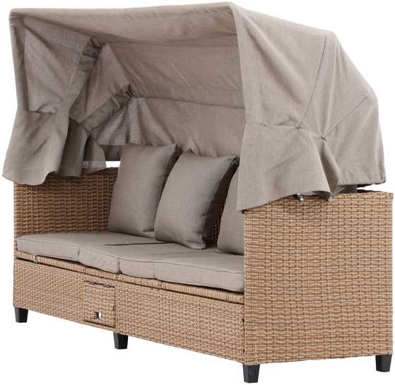 Venture Design Gultas Nopy 195x56x30 cm Smėlio spalvos Pintas