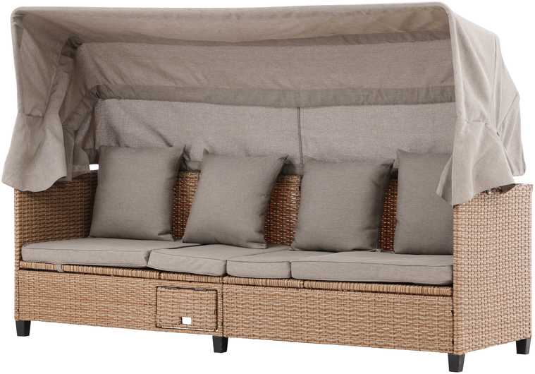 Venture Design Gultas Nopy 195x56x30 cm Smėlio spalvos Pintas