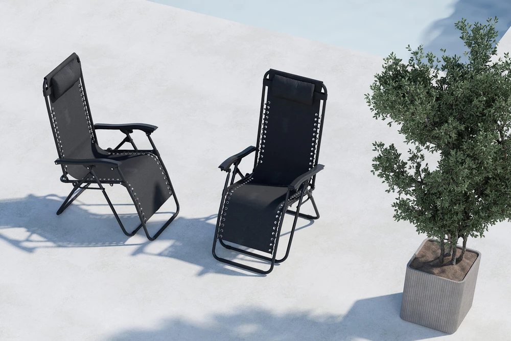 Venture Design Gultas saulės vonioms Vulcano 44x50 cm Juodas plienas