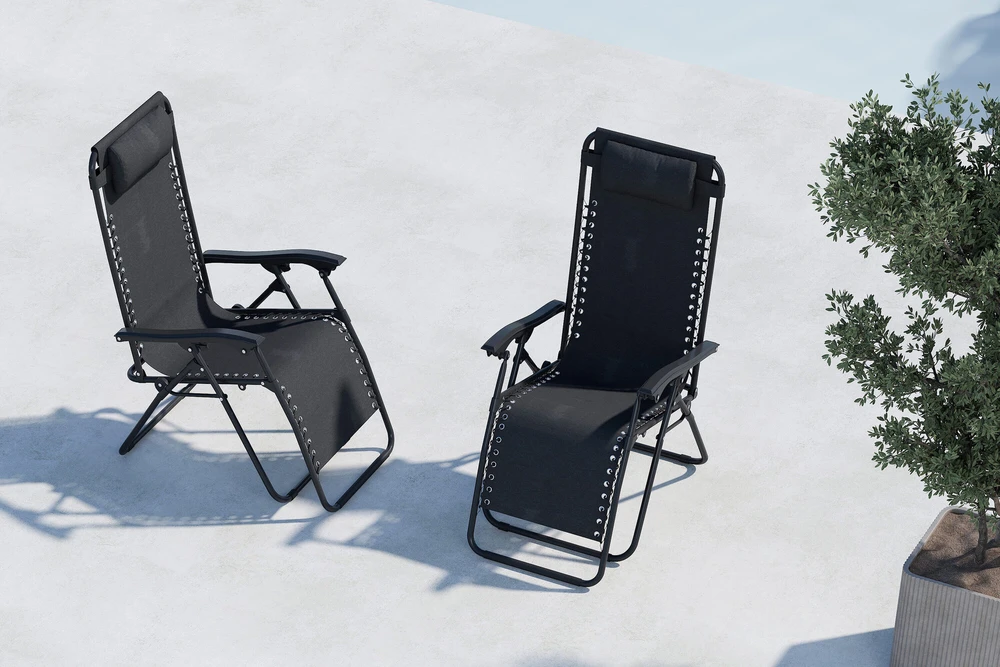 Venture Design Gultas saulės vonioms Vulcano 44x50 cm Juodas plienas