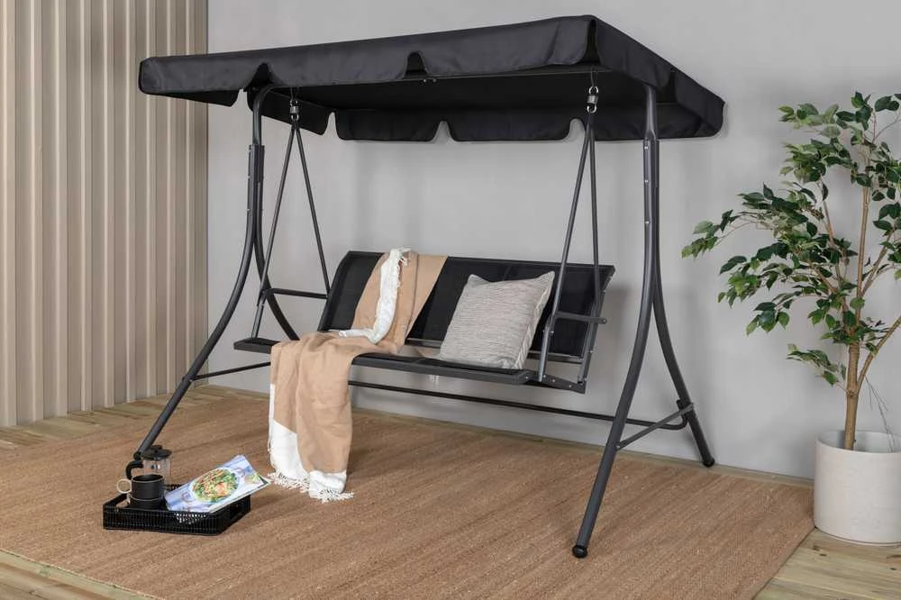 Venture Design Hamacas, Musse 3-asmenis Monteral, 130x163x204 cm, Juoda