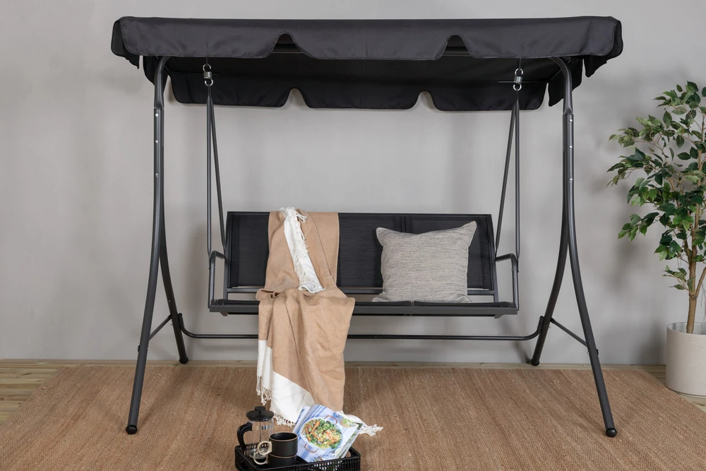 Venture Design Hamacas, Musse 3-asmenis Monteral, 130x163x204 cm, Juoda