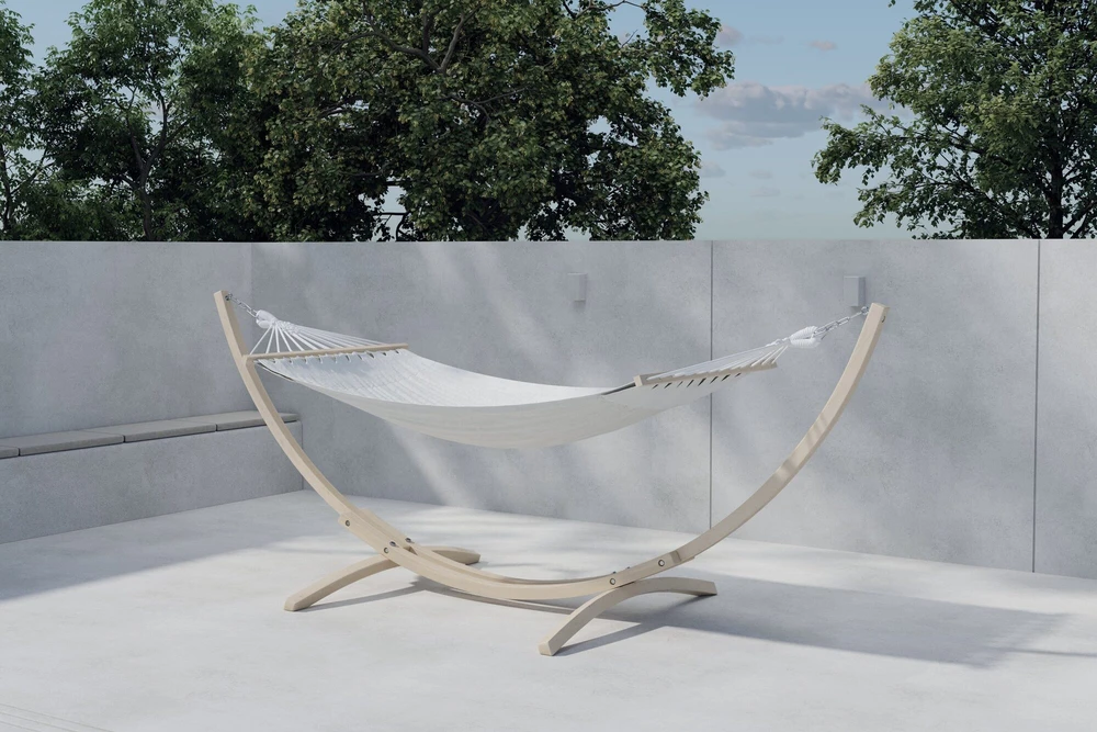 Venture Design Hamakas Hedvig 200x115 cm Smėlio spalvos medvilnė lauko baldai