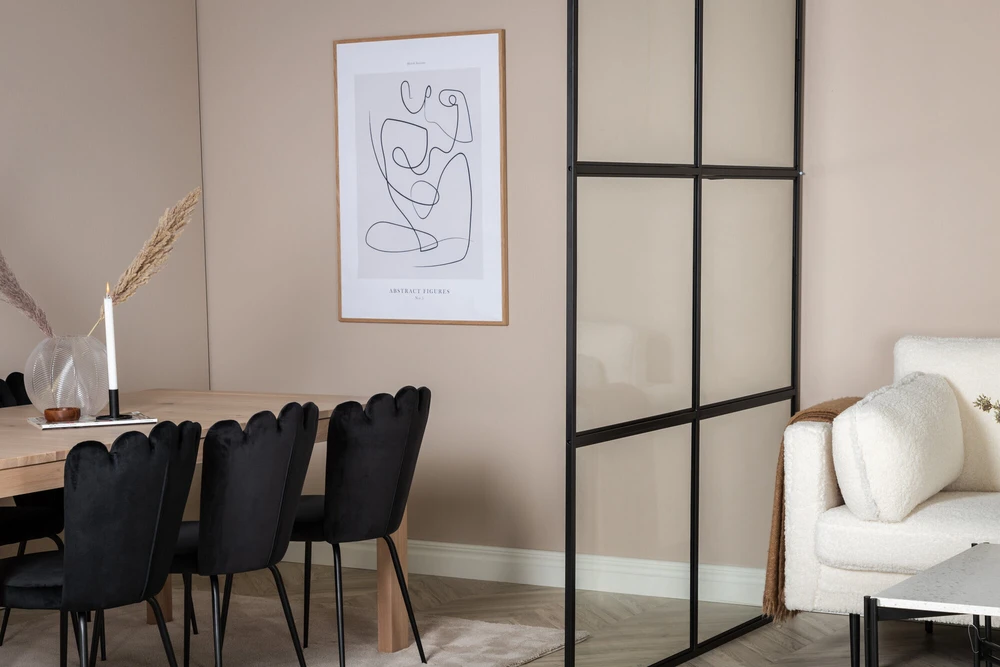 Venture Design Industrinis sieninis dekoras, Leif, 150x210 cm, Juodas