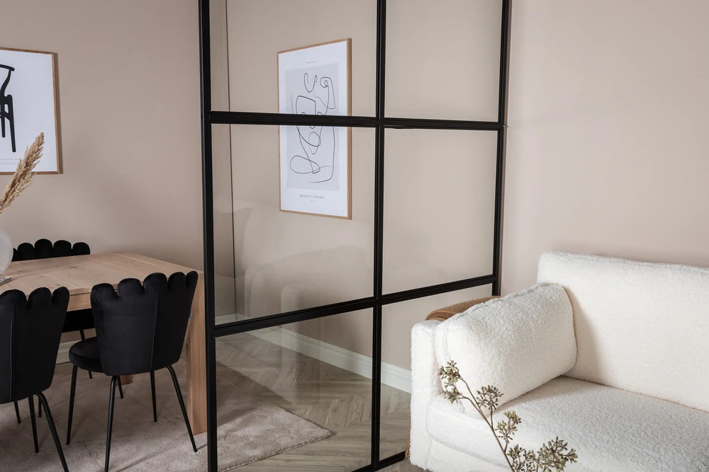 Venture Design Industrinis sieninis dekoras, Leif, 150x210 cm, Juodas