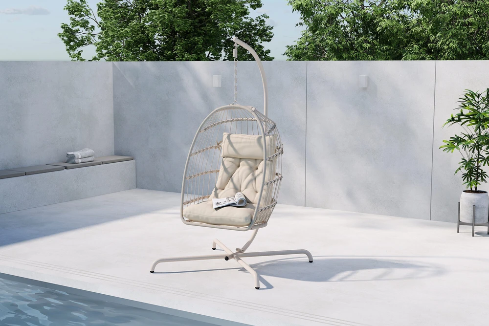 Venture Design Kabantis krėslas Trezza 51x51x60 cm smėlio spalvos plienas