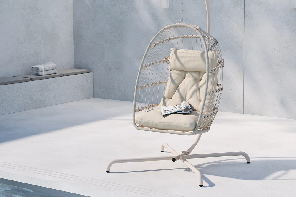 Venture Design Kabantis krėslas Trezza 51x51x60 cm smėlio spalvos plienas