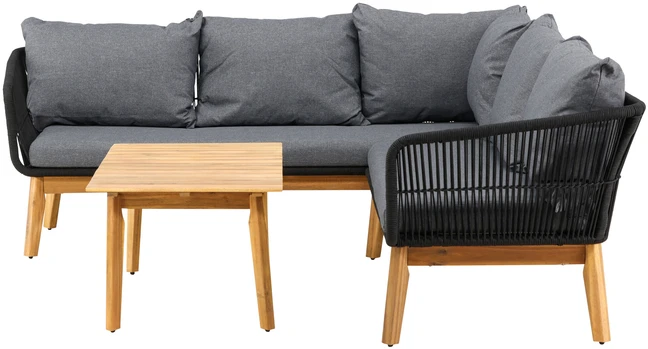 Venture Design Kampinė sofa Chania juoda akacija