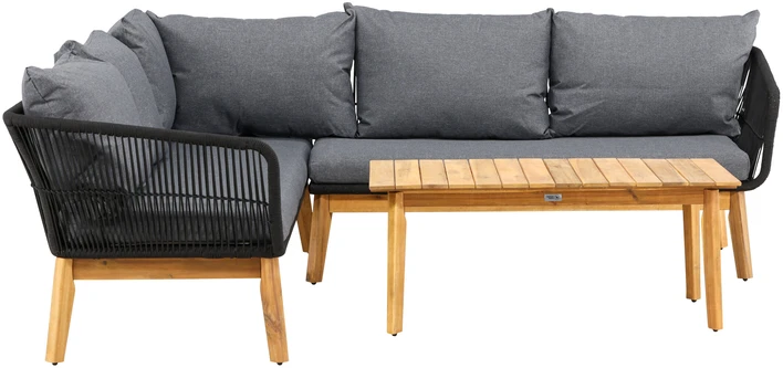 Venture Design Kampinė sofa Chania juoda akacija
