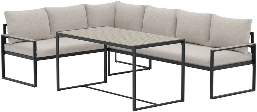 Venture Design Kampinė sofa, smėlio spalvos, poliwood medžiaga