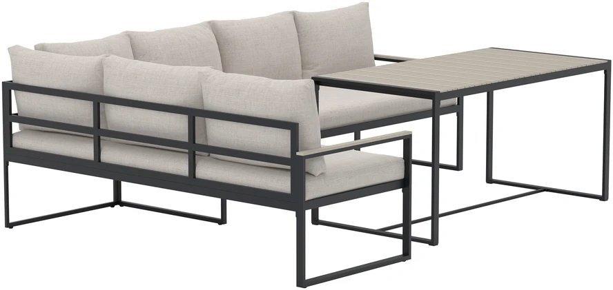 Venture Design Kampinė sofa, smėlio spalvos, poliwood medžiaga