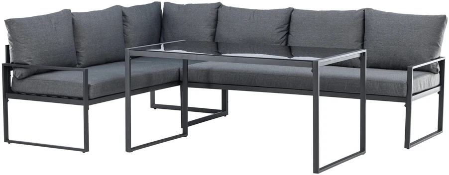 Venture Design Kampinė Sofos Komplektas Zingaro Juoda Pilka