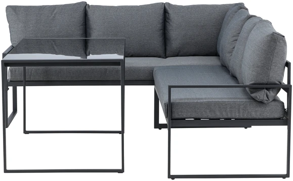 Venture Design Kampinė Sofos Komplektas Zingaro Juoda Pilka
