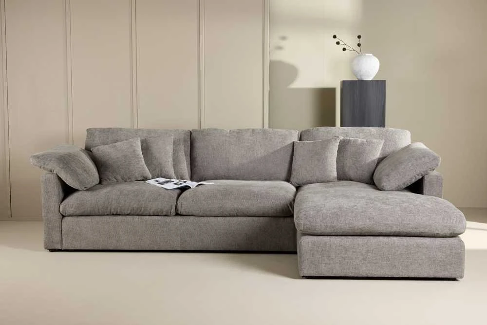 Venture Design Kampinis sofa, Amalfi, 304x182x89 cm, Tamsiai pilka