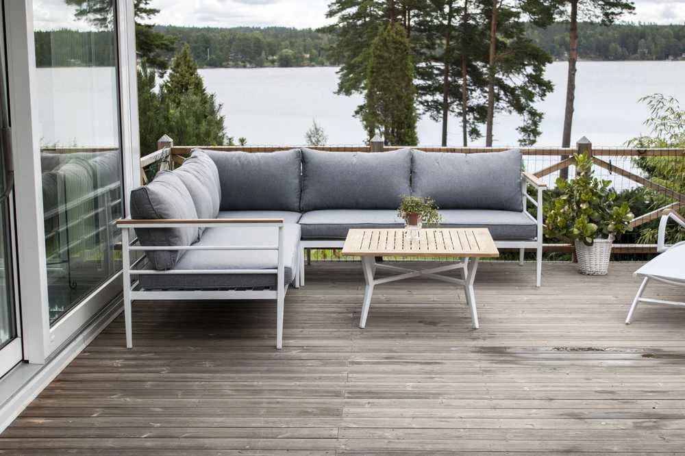 Venture Design Kampinis sofa, Meksika, 152x152 cm, Balta