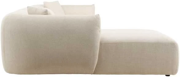 Kampinis sofa, Positano, 385x202x71 cm, kreminė