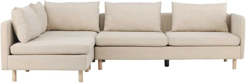 Kampinis sofa, Zero, 295x195 cm, kreminis