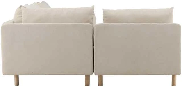 Kampinis sofa, Zero, 295x195 cm, kreminis