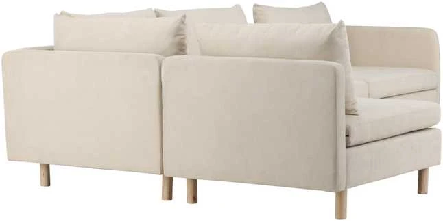 Kampinis sofa, Zero, 295x195 cm, kreminis