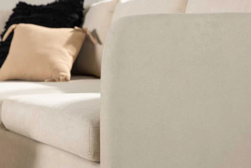 Kampinis sofa, Zero, 295x195 cm, kreminis