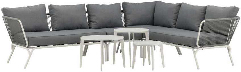 Venture Design Kampinis sofaas, Roxo, 283x220.5 cm, Balta/Pilka
