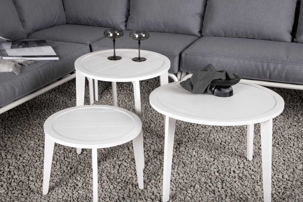 Venture Design Kampinis sofaas, Roxo, 283x220.5 cm, Balta/Pilka